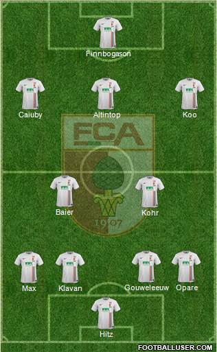 FC Augsburg Formation 2016