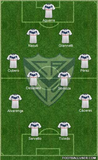 Vélez Sarsfield Formation 2016