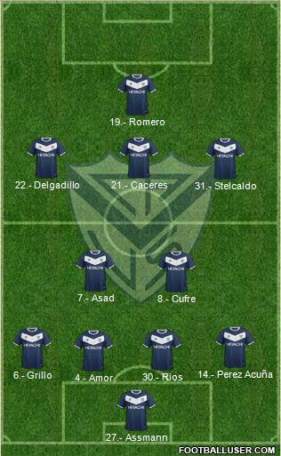 Vélez Sarsfield Formation 2016