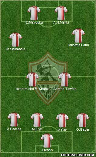 Zamalek Sporting Club Formation 2016