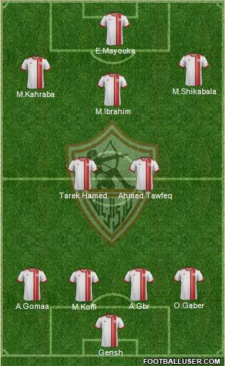 Zamalek Sporting Club Formation 2016