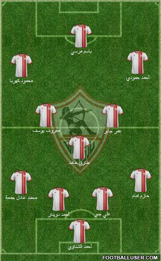 Zamalek Sporting Club Formation 2016