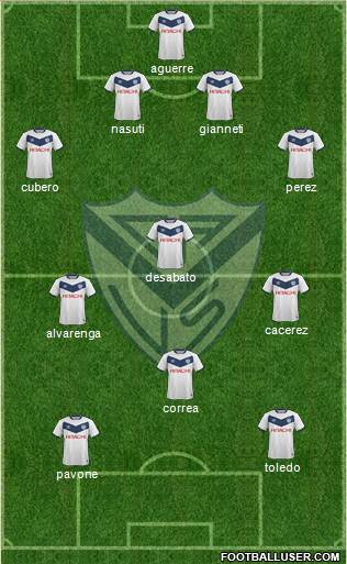 Vélez Sarsfield Formation 2016