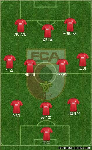 FC Augsburg Formation 2016