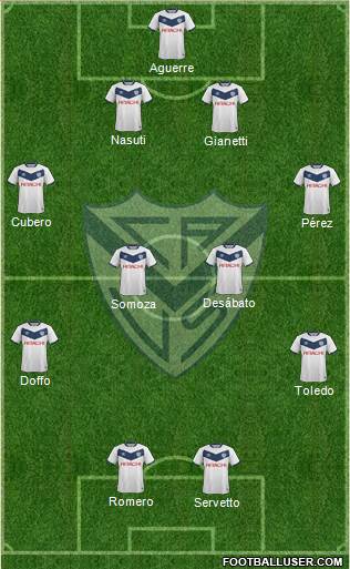 Vélez Sarsfield Formation 2016