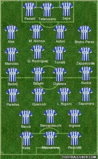 Brighton and Hove Albion Formation 2016