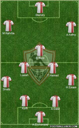 Zamalek Sporting Club Formation 2016