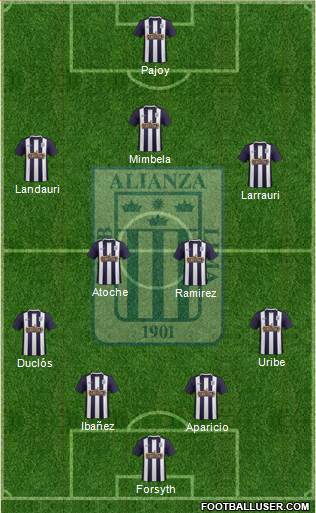 C Alianza Lima Formation 2016