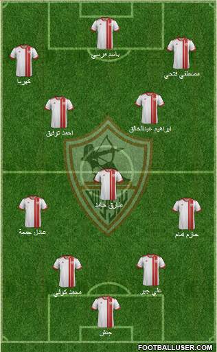 Zamalek Sporting Club Formation 2016