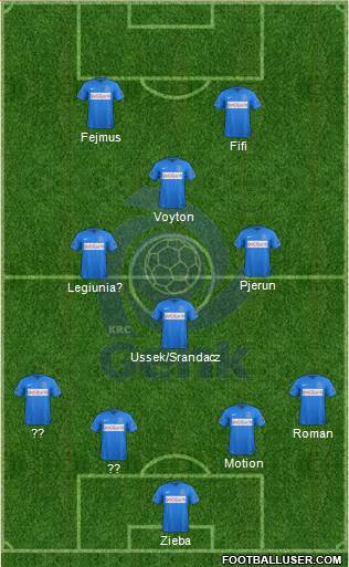 K Racing Club Genk Formation 2016