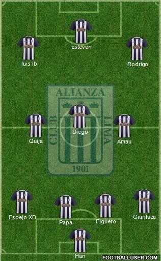 C Alianza Lima Formation 2016