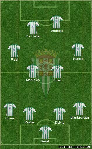 Córdoba C.F., S.A.D. Formation 2016