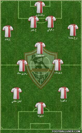 Zamalek Sporting Club Formation 2016