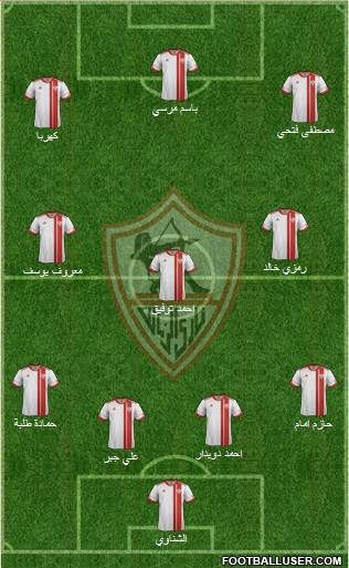 Zamalek Sporting Club Formation 2016