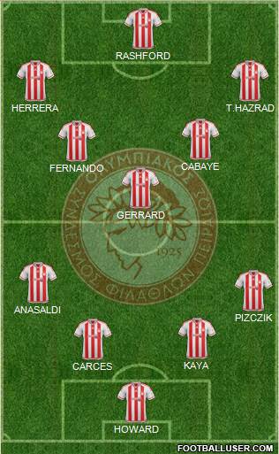 Olympiakos SF Piraeus Formation 2016