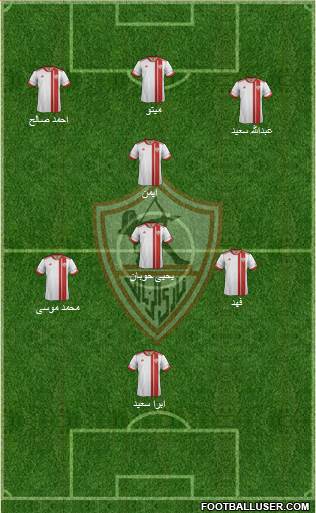 Zamalek Sporting Club Formation 2016