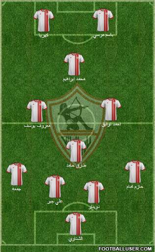 Zamalek Sporting Club Formation 2016