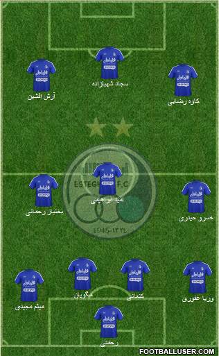 Esteghlal Tehran Formation 2016