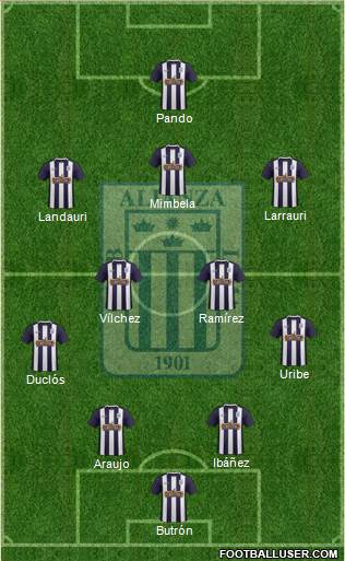 C Alianza Lima Formation 2016