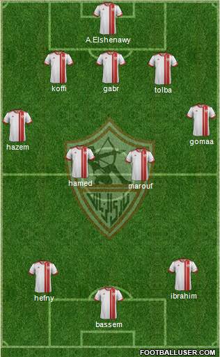 Zamalek Sporting Club Formation 2016