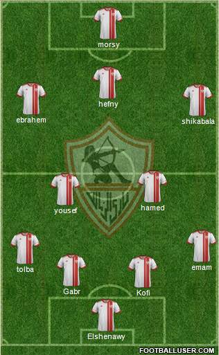 Zamalek Sporting Club Formation 2016