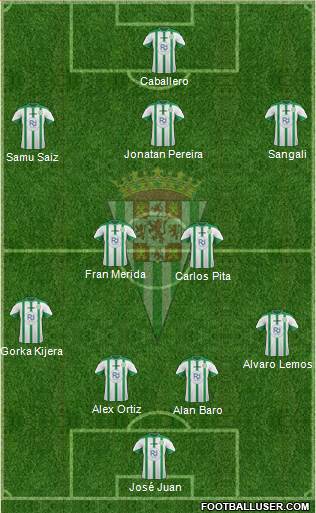 Córdoba C.F., S.A.D. Formation 2016