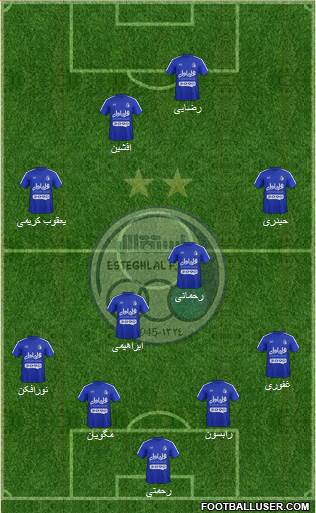 Esteghlal Tehran Formation 2016