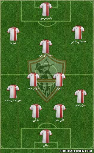 Zamalek Sporting Club Formation 2016