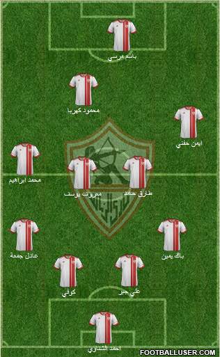 Zamalek Sporting Club Formation 2016