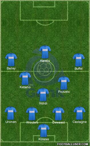 K Racing Club Genk Formation 2016