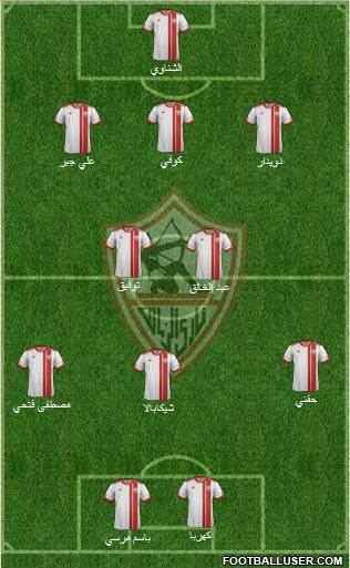 Zamalek Sporting Club Formation 2016