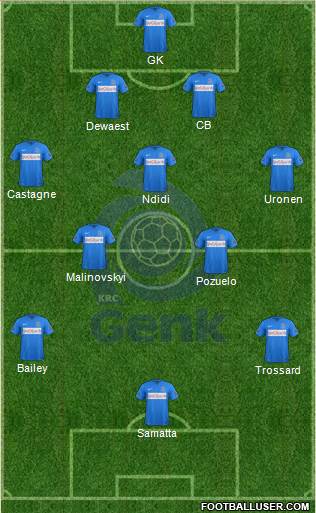 K Racing Club Genk Formation 2016