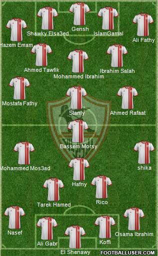 Zamalek Sporting Club Formation 2016