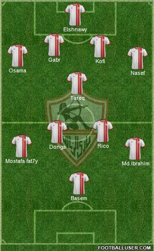 Zamalek Sporting Club Formation 2016