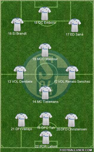 FC Schalke 04 Formation 2016