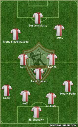 Zamalek Sporting Club Formation 2016