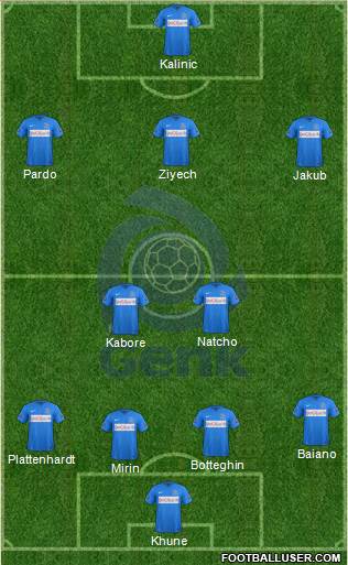 K Racing Club Genk Formation 2016