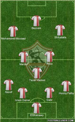 Zamalek Sporting Club Formation 2016