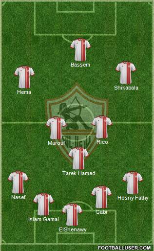 Zamalek Sporting Club Formation 2016