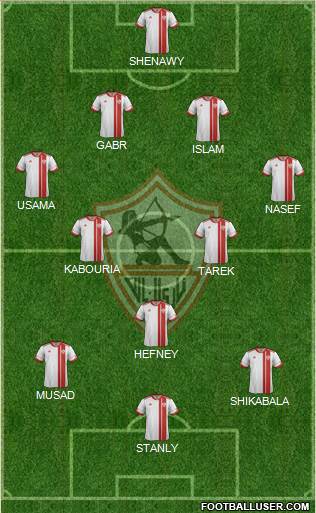 Zamalek Sporting Club Formation 2016