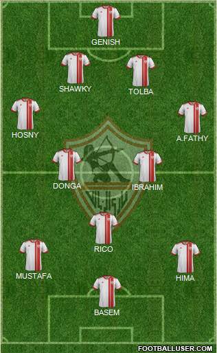 Zamalek Sporting Club Formation 2016