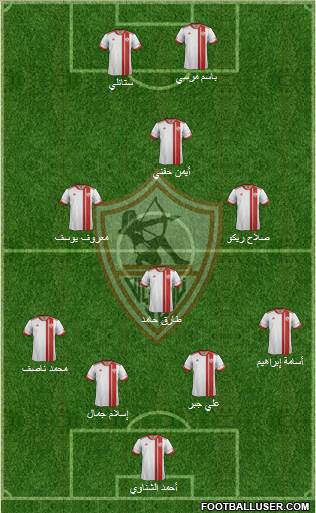 Zamalek Sporting Club Formation 2016