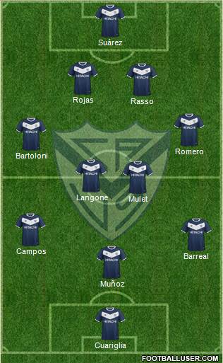 Vélez Sarsfield Formation 2016