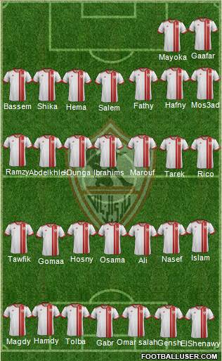 Zamalek Sporting Club Formation 2016