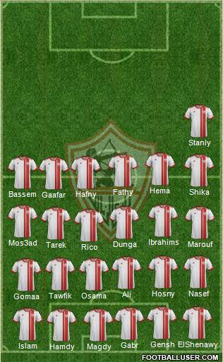 Zamalek Sporting Club Formation 2016