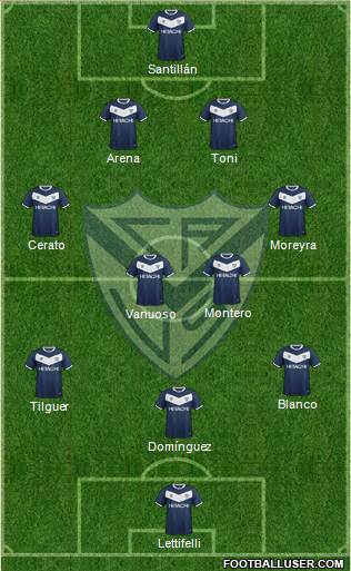 Vélez Sarsfield Formation 2016