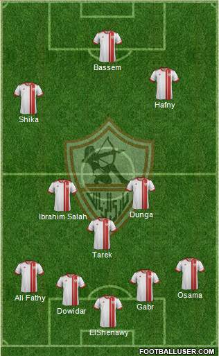 Zamalek Sporting Club Formation 2016