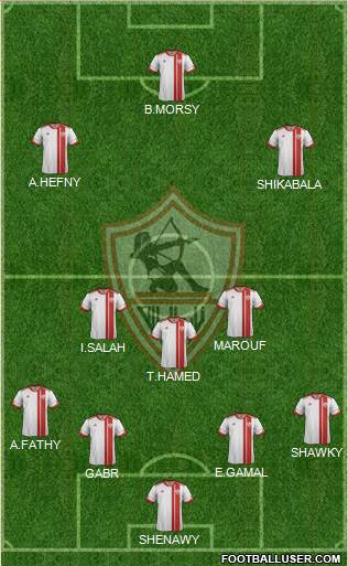 Zamalek Sporting Club Formation 2016