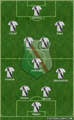 Legia Warszawa Formation 2016