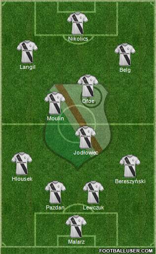 Legia Warszawa Formation 2016